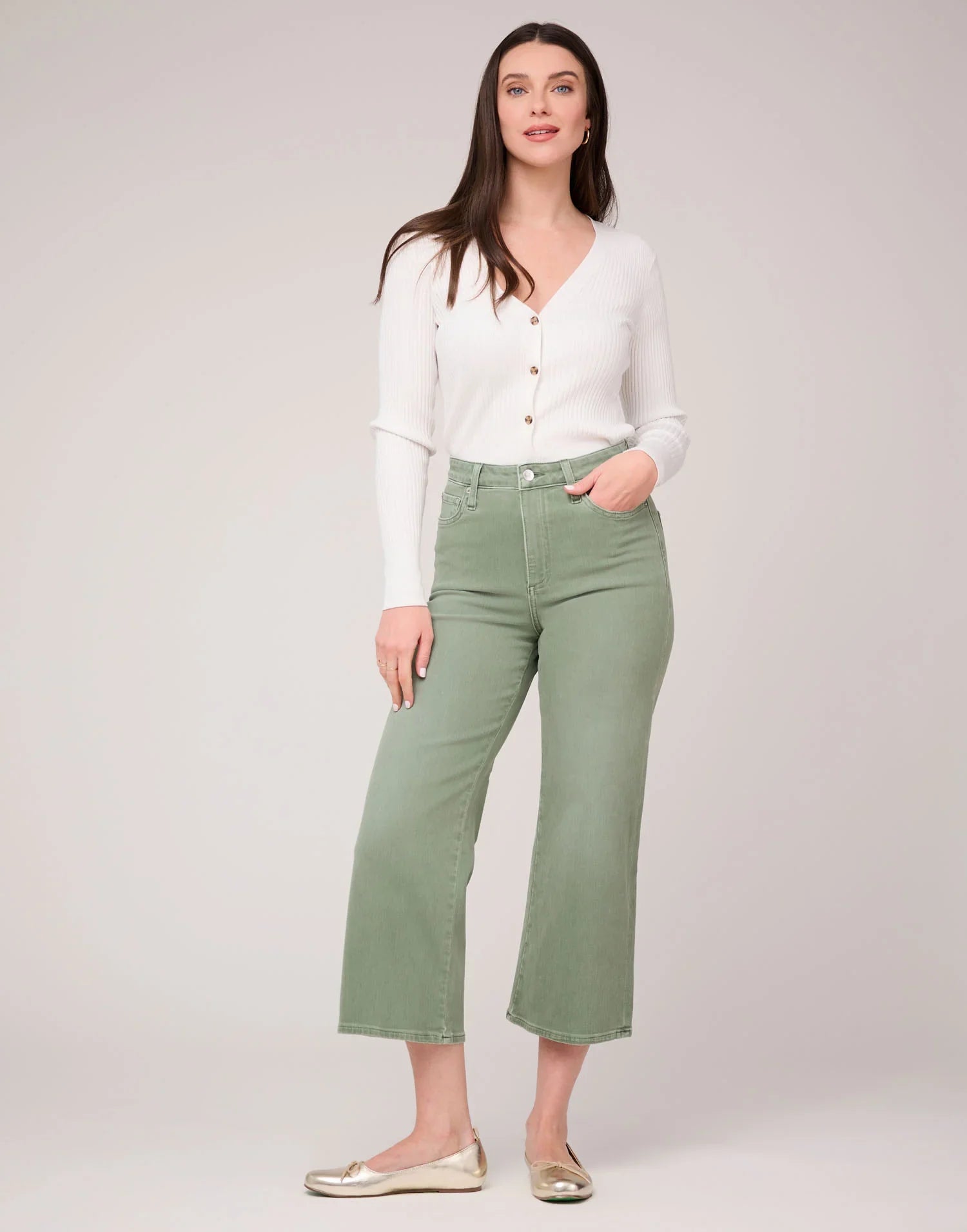 Lily - Pantalon coloré à jambe large - YOGA JEANS X KSL