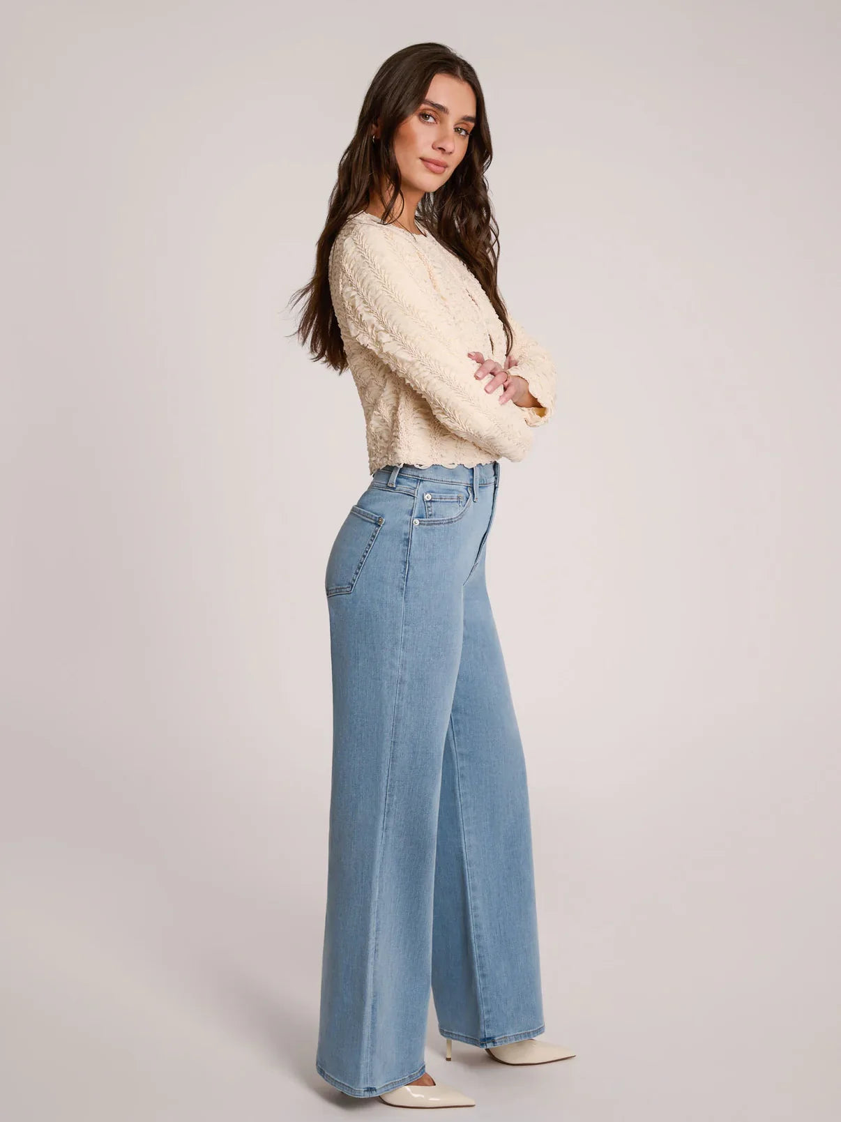 Jeans Lily coupe très évasée - French Blue - Yoga Jeans