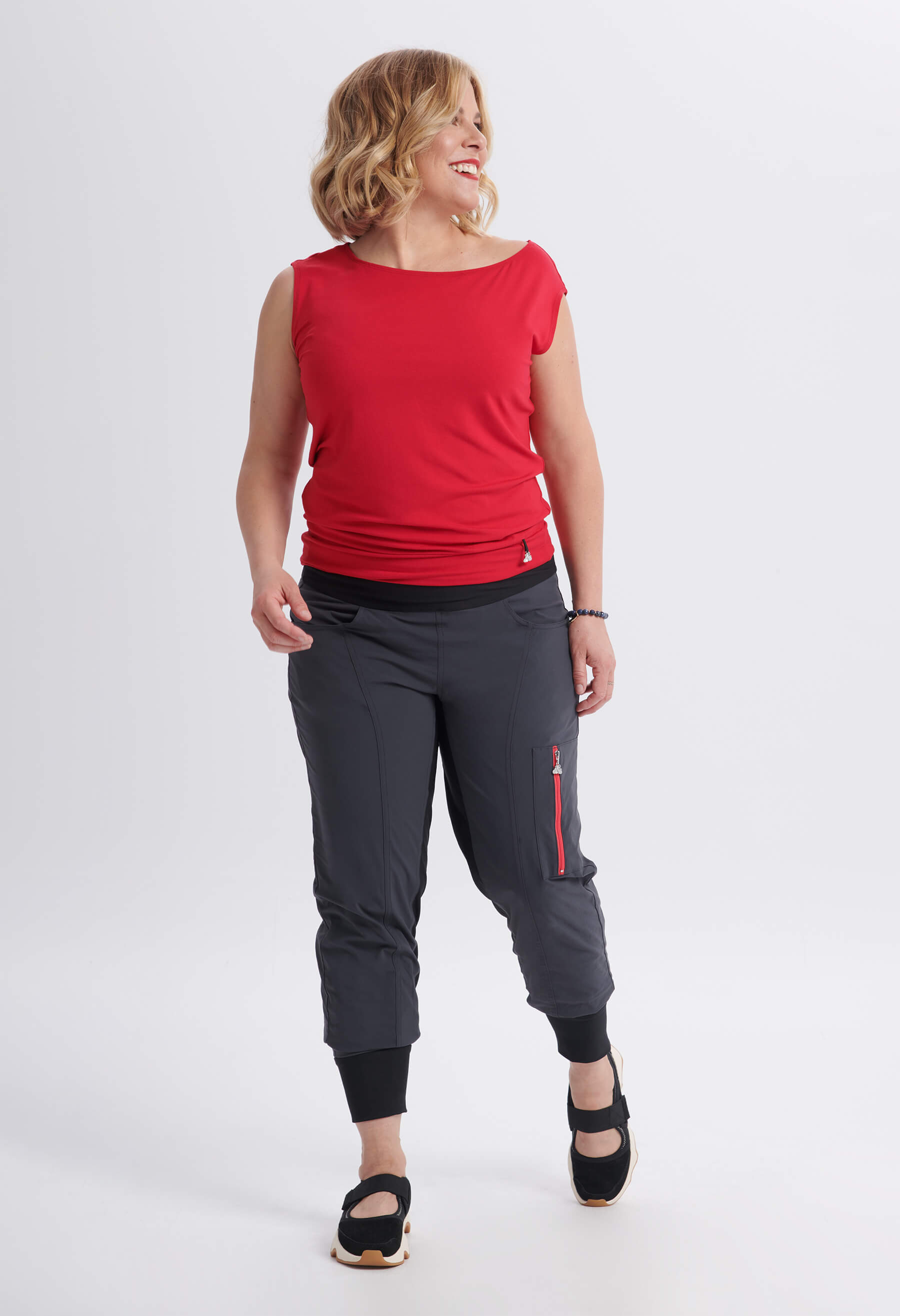 Renée - Pantalon à taille haute élastique