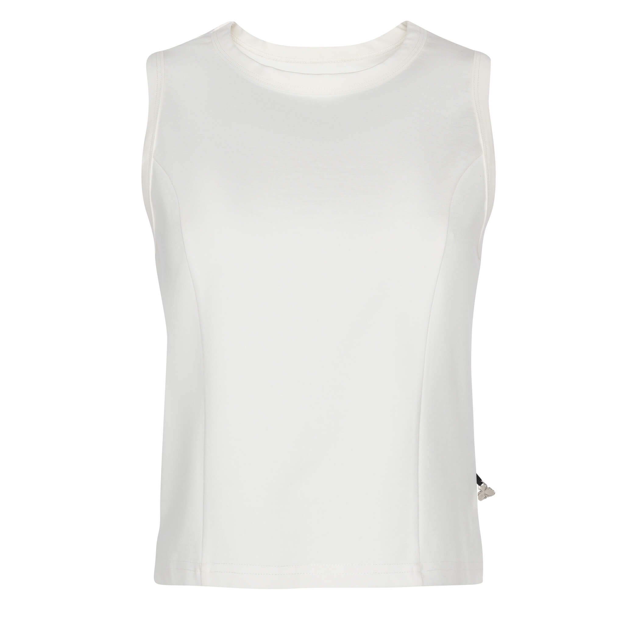 Reese - Camisole structurée à encolure ronde et fente latérale