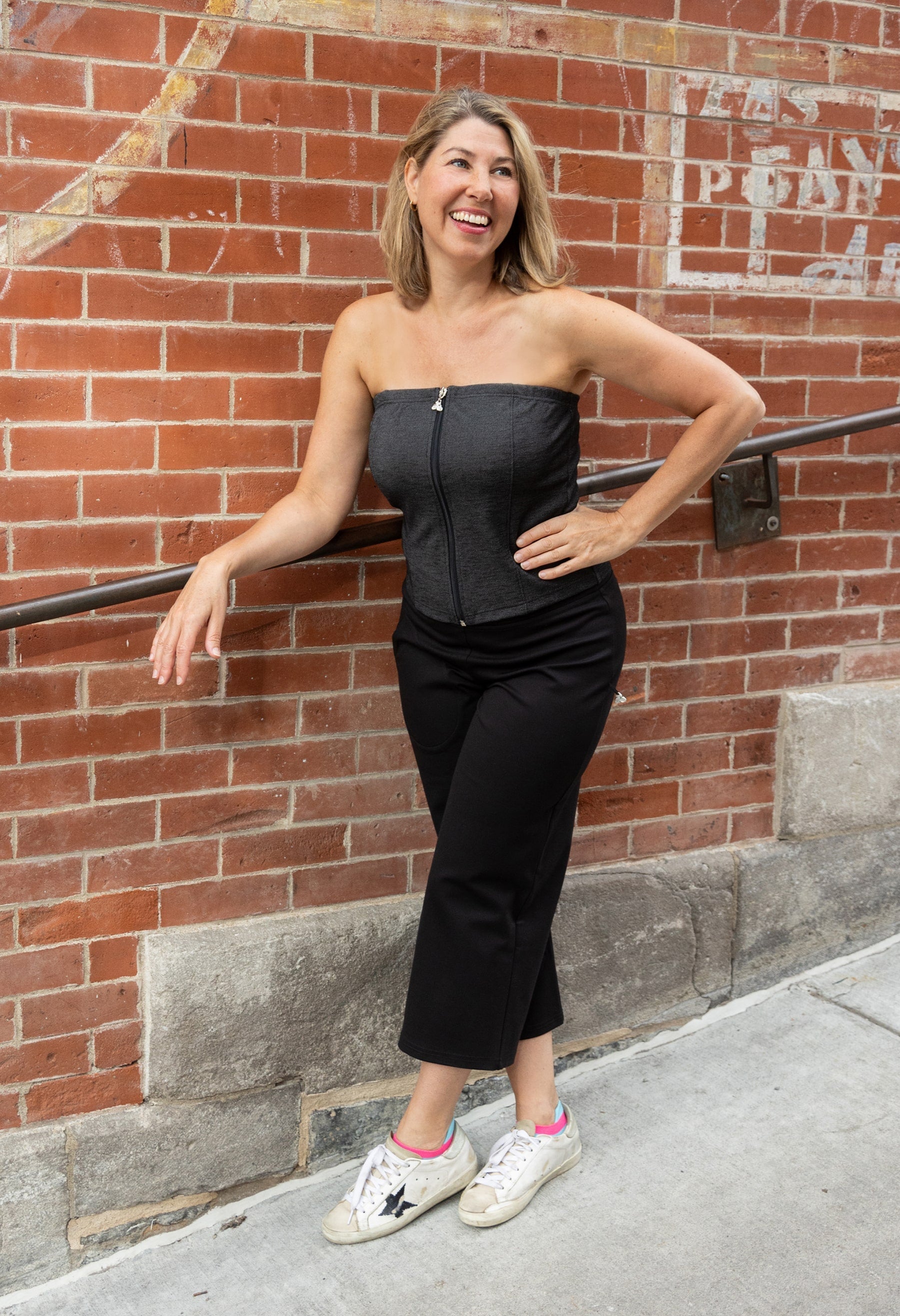 Romy - Pantalon capri en ponte de roma