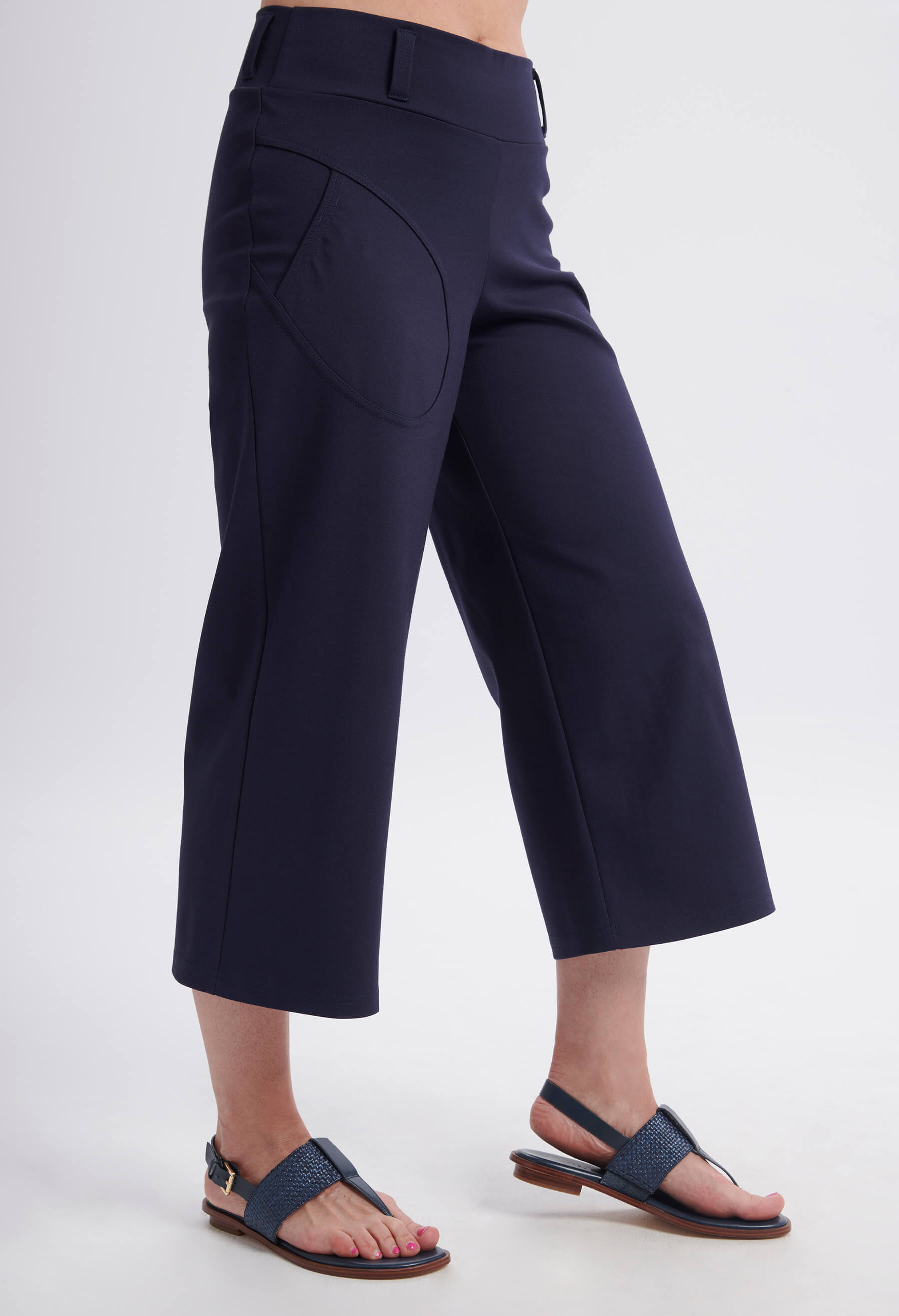 Romy - Pantalon capri en ponte de roma
