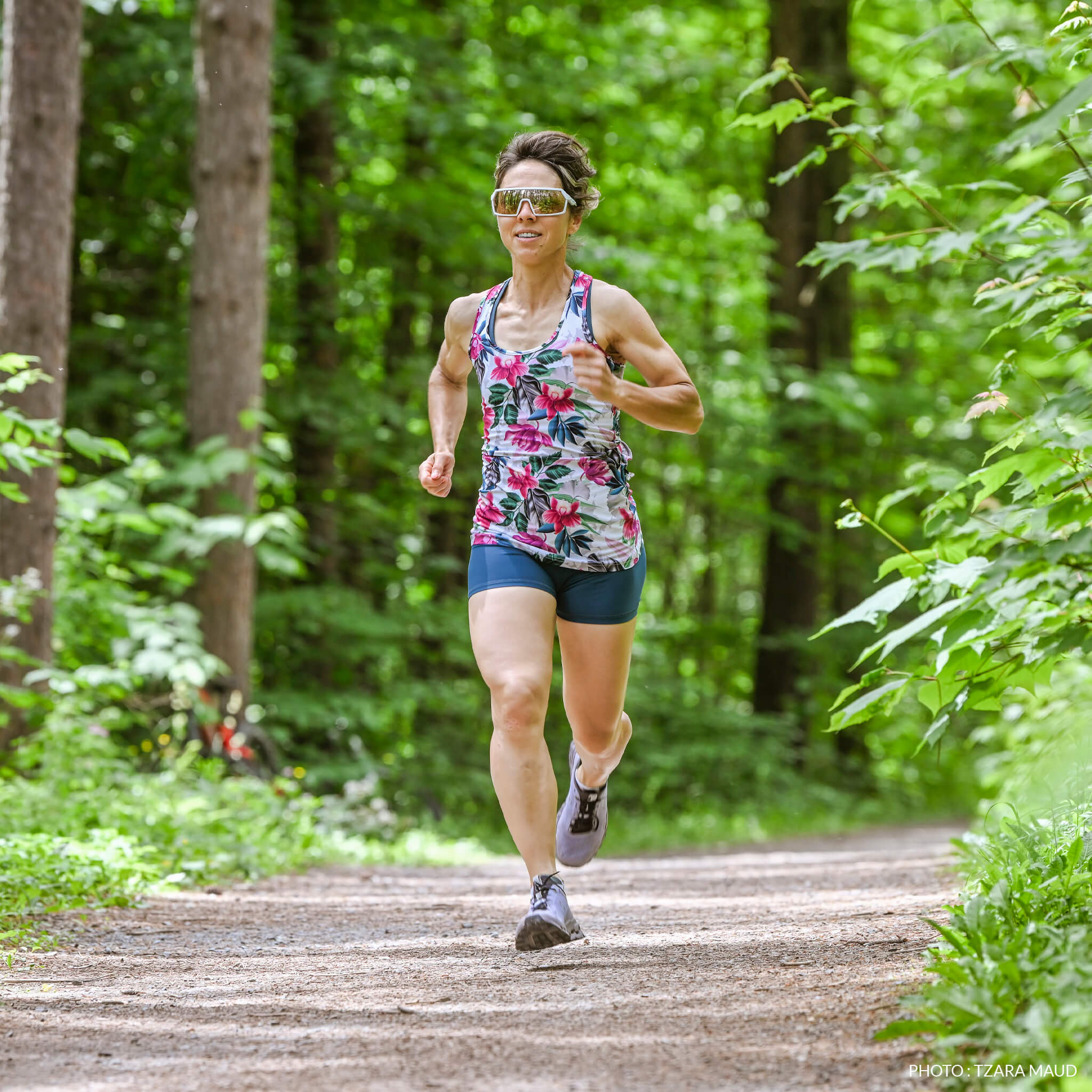 Camisole essentielle à encolure ronde et dos nageur - Lizzy imprimé Éco Orchidée