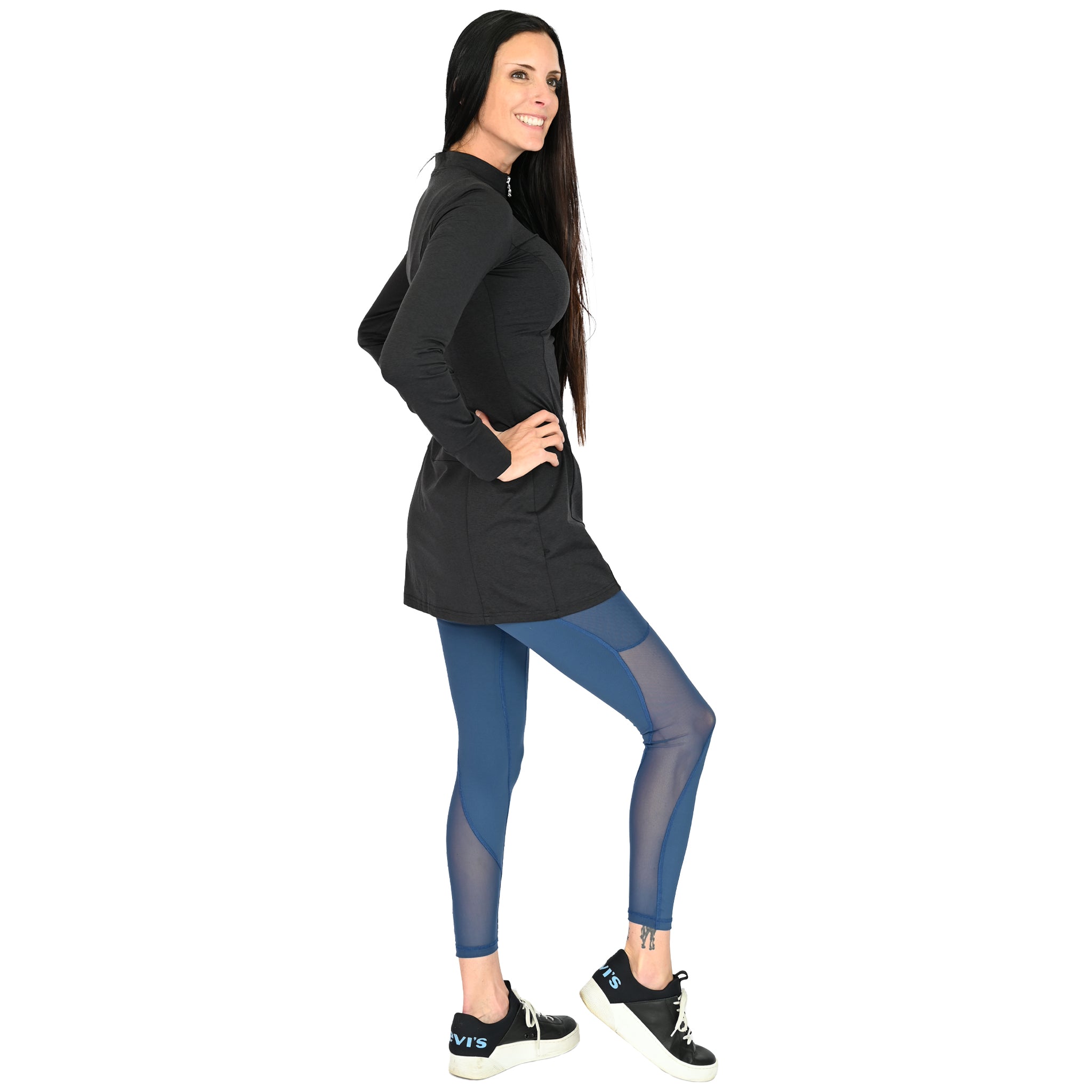 Leggins à découpes transparents et taille haute - Sandrine Azur