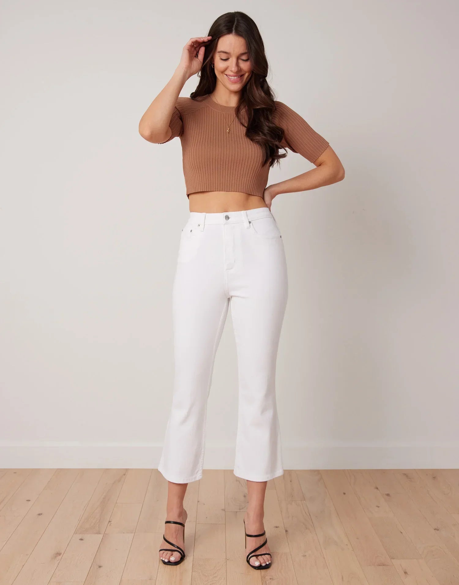 Jeans Alex coupe évasée - Blanc - Yoga Jeans