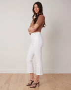 Jeans Alex coupe évasée - Blanc - Yoga Jeans
