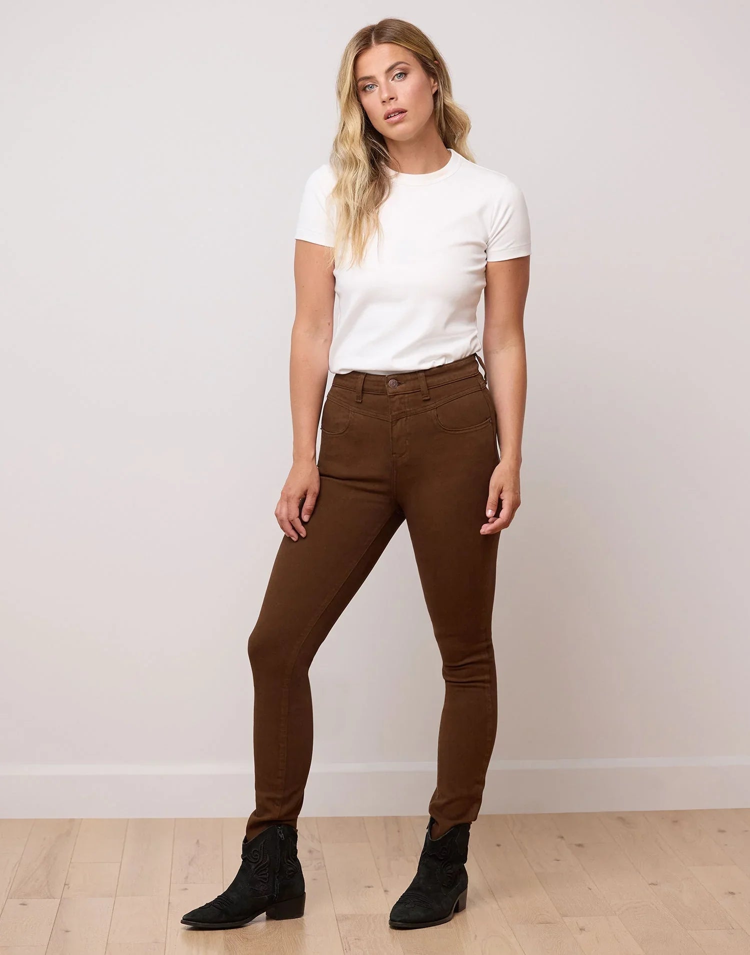 Jeans Rachel coupe skinny - Cacao Browm - Yoga Jeans