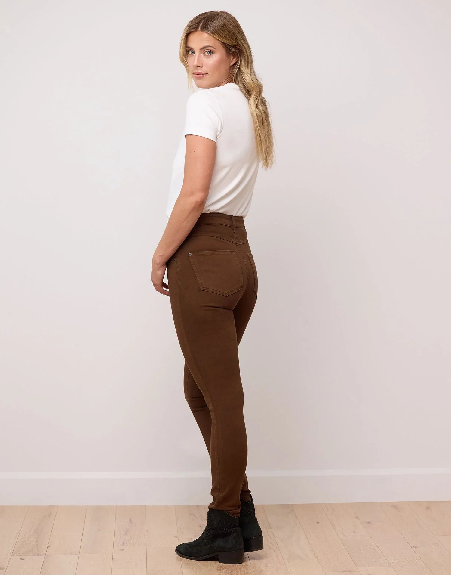 Jeans Rachel coupe skinny - Cacao Browm - Yoga Jeans
