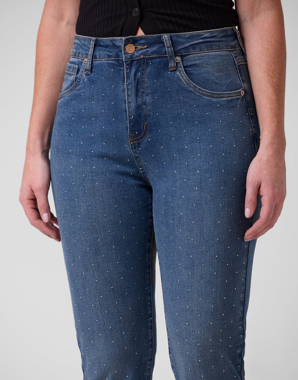 Emily Slim Fit Jeans - Florence with Rhinestones - Yoga Jeans