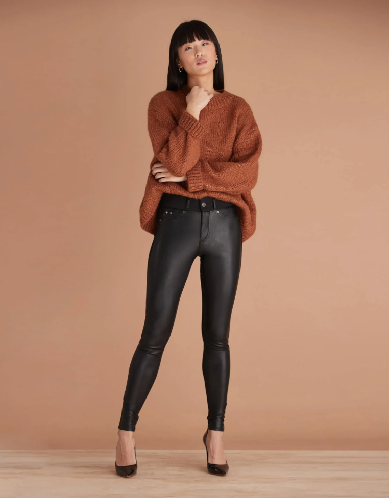 Rachel -  Jeans avec simili cuir Yoga Jeans