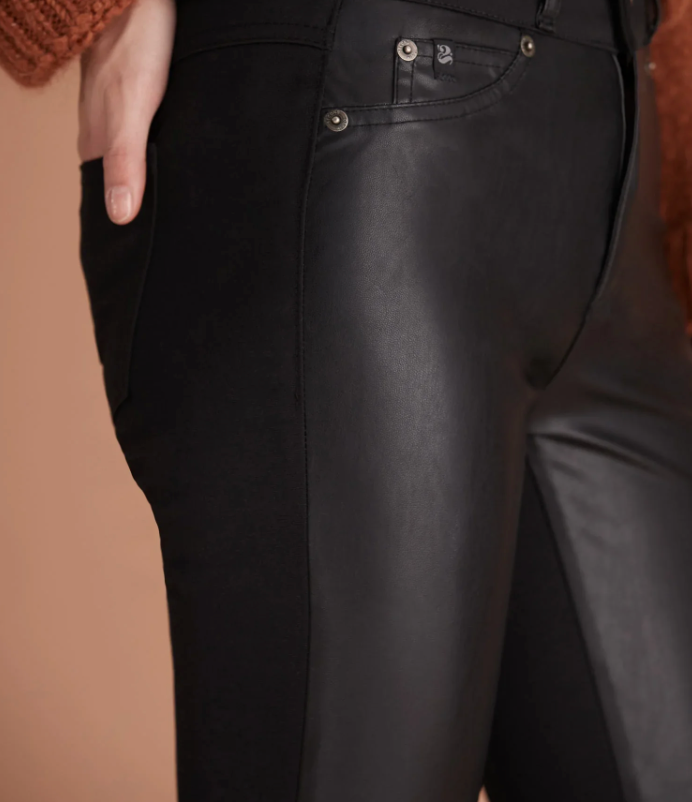 Rachel -  Jeans avec simili cuir Yoga Jeans