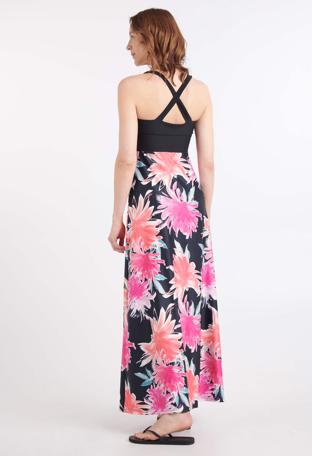 Betty - Ultra-transformable long dress - Vitality print