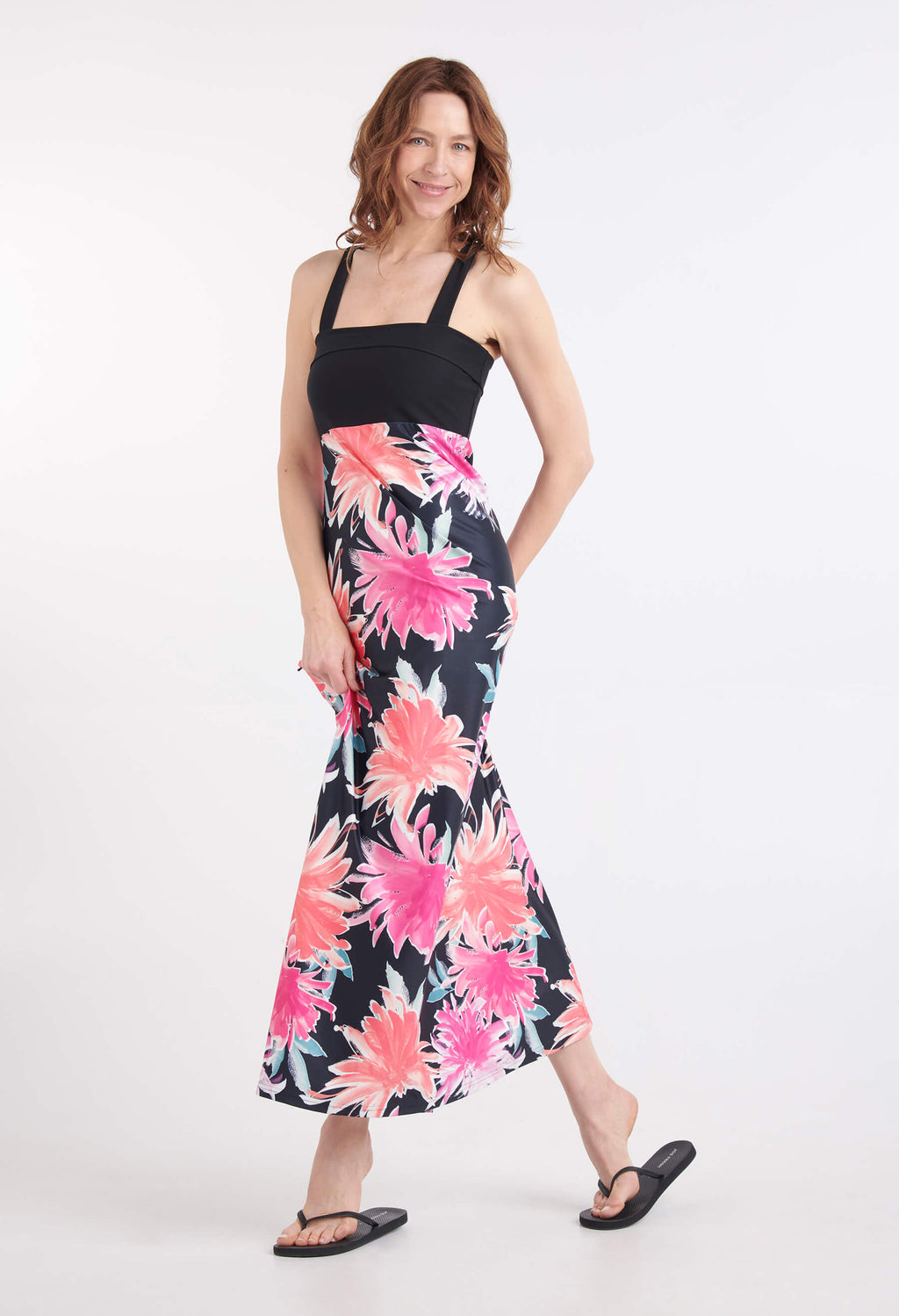 Betty - Ultra-transformable long dress - Vitality print