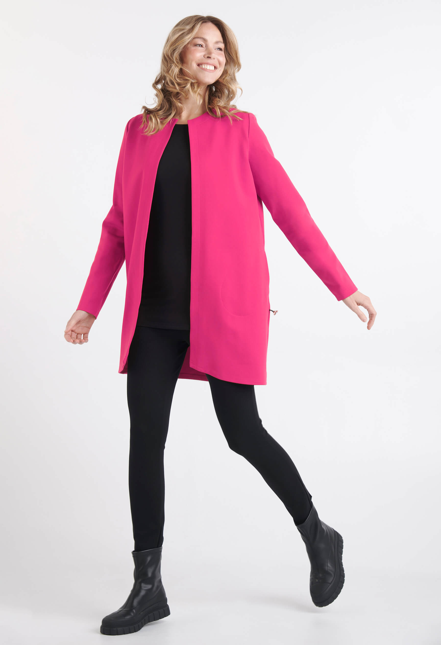 Juliana- Veste longue et élégante avec poches latérales