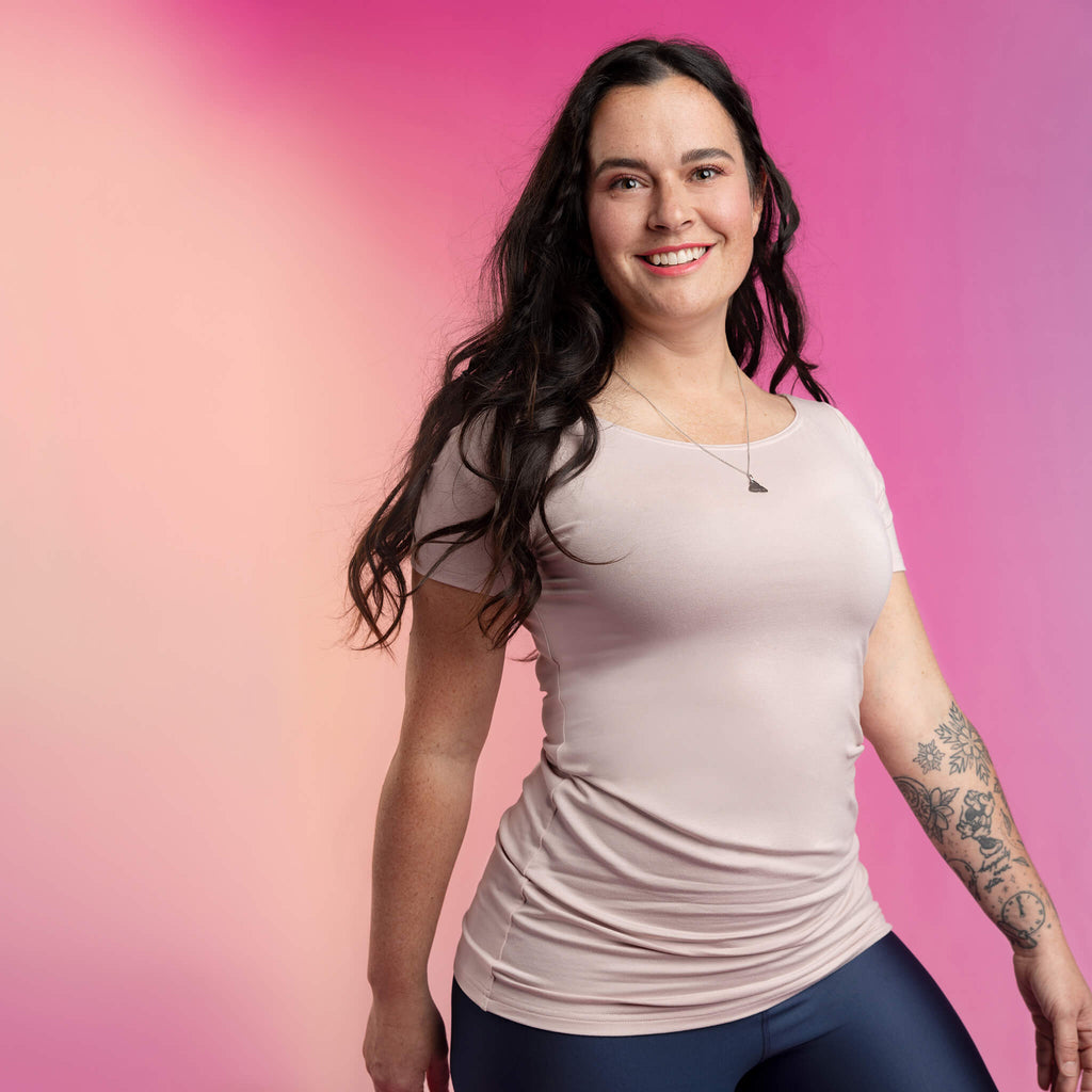 Chandail basique à manches courtes et encolure ronde - Mekena