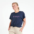 Noa - T-shirt imprimé et noué à l’avant marine