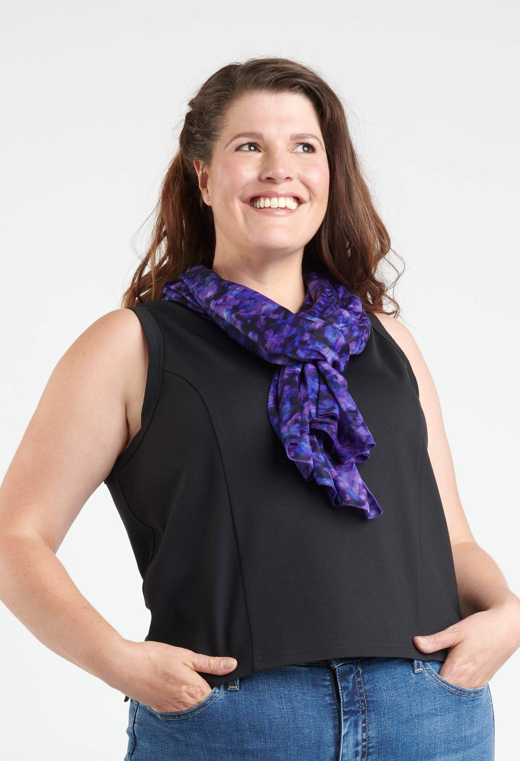 Reese - Structured Crew Neck Side Slit Camisole