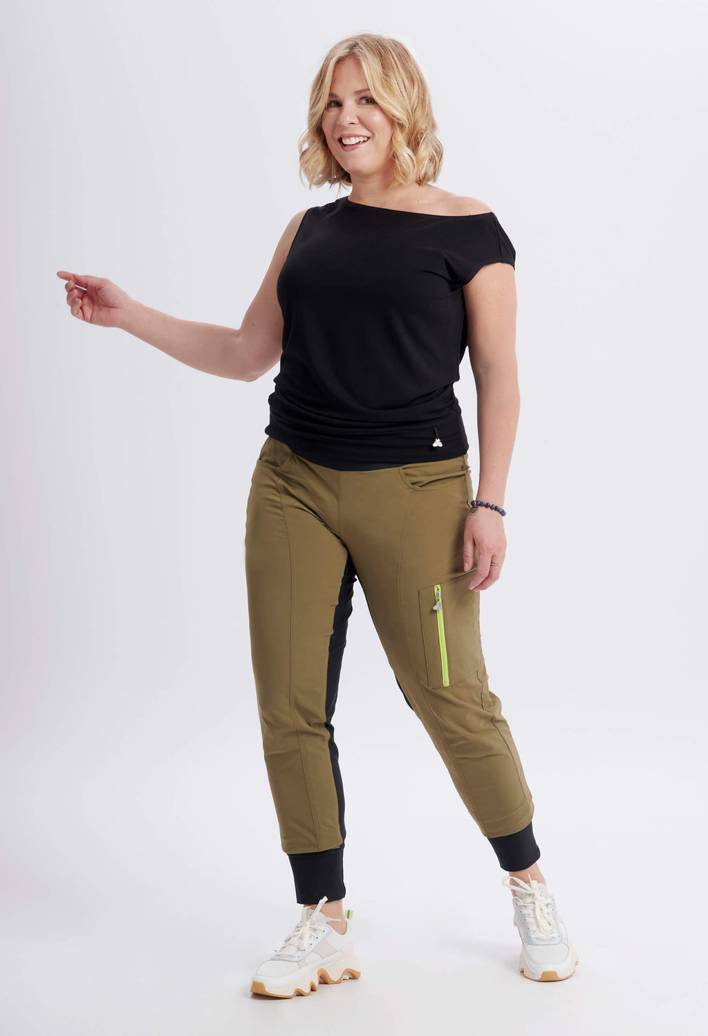 Renée - Pantalon à taille haute élastique