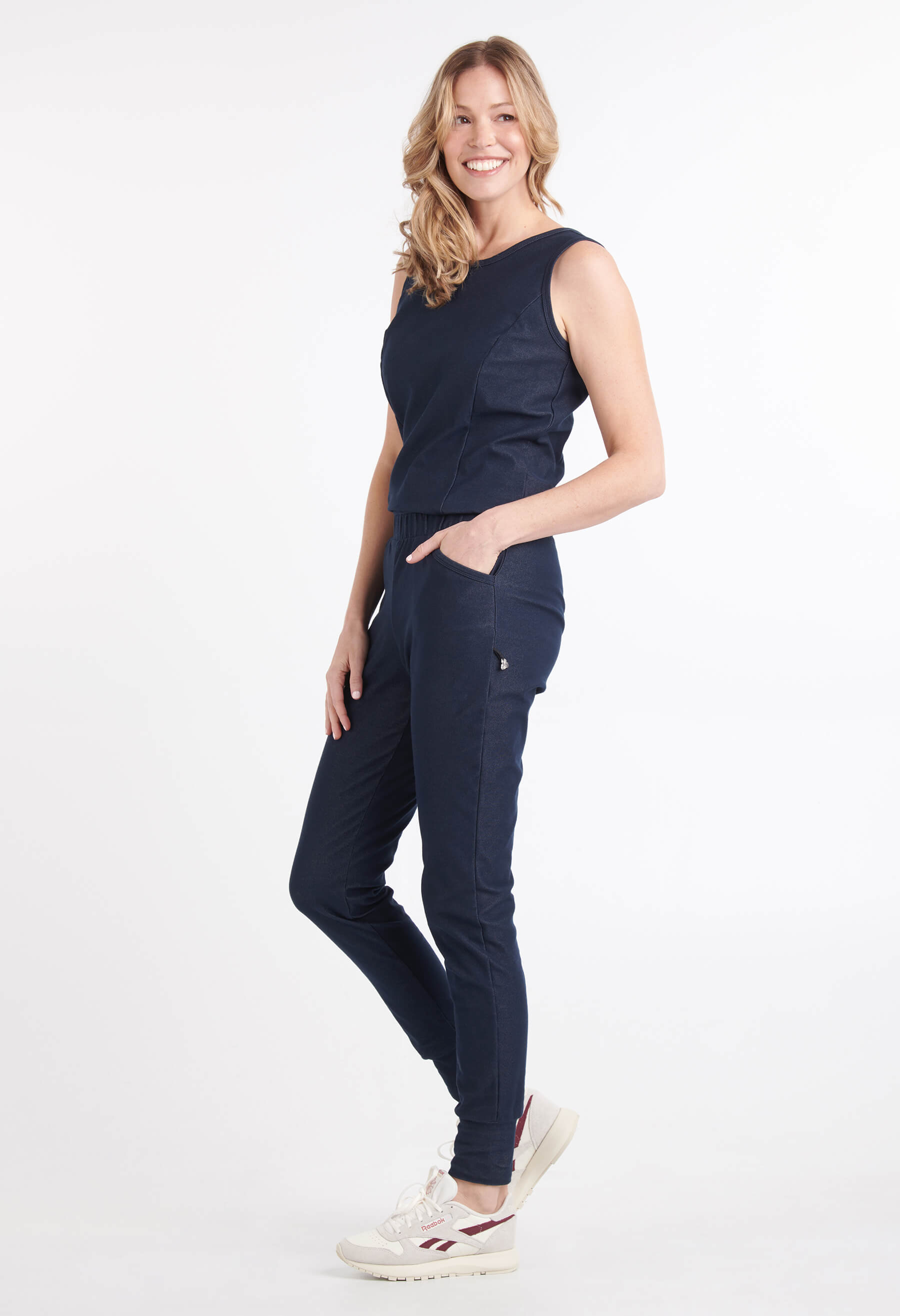 Roxanne - Eco-friendly denim one-piece jumpsuit