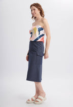 Summer - Jupe cargo en denim