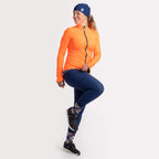 Veste Taiga orange, legging toundra marine, tuque Louise marine, Édition limitée 15 ième anniversaire: des créations Québécoises signées KSL!