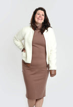 Rebeka - Robe col montant manche longue