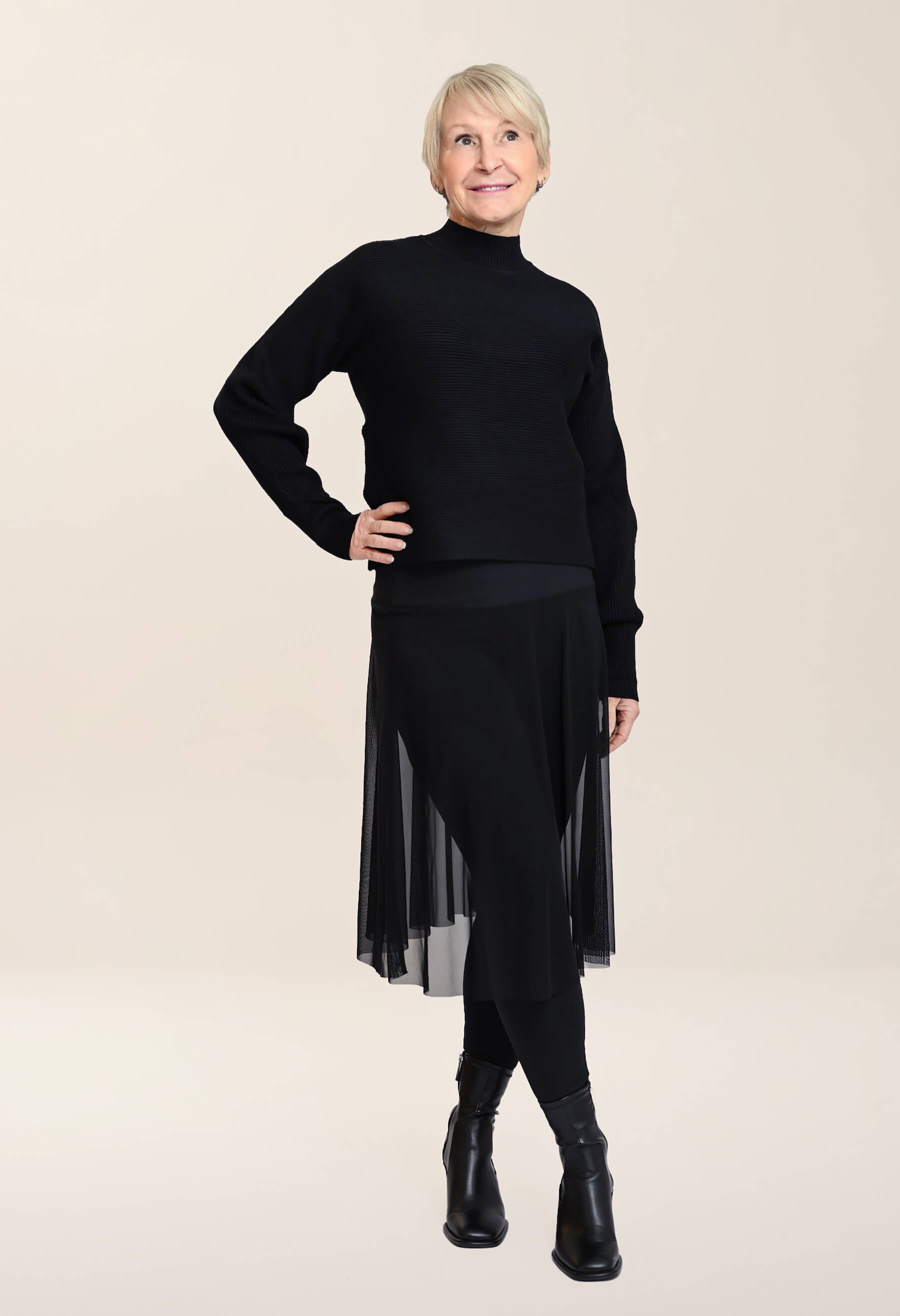 Léna - Ribbed high-neck sweater