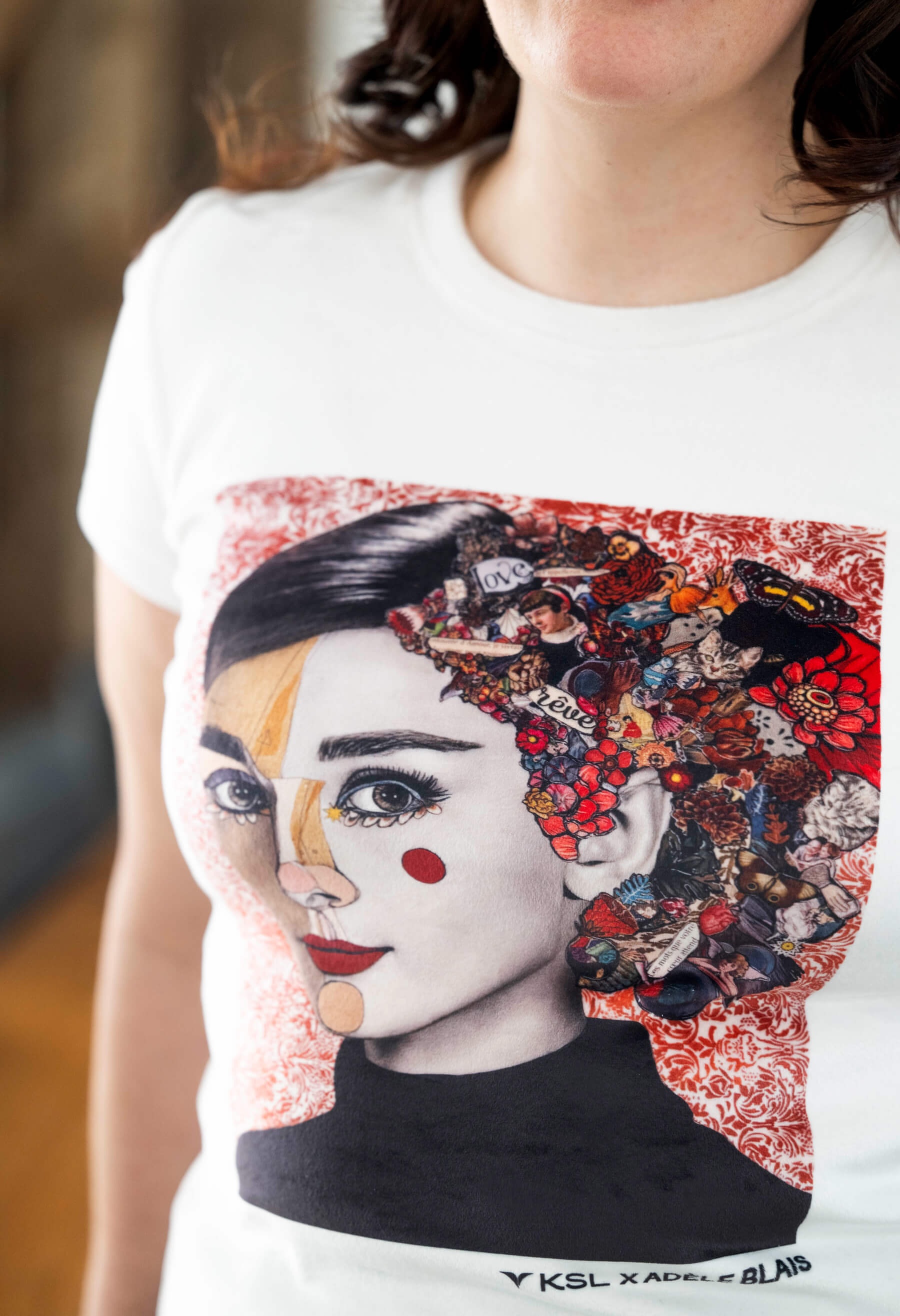 KSL X Adèle Blais : une collaboration inspirante pour le projet FORTES et ses chandails Idola mettant en lumière des femmes qui ont marqué l'histoire, dont Audrey Hepburn