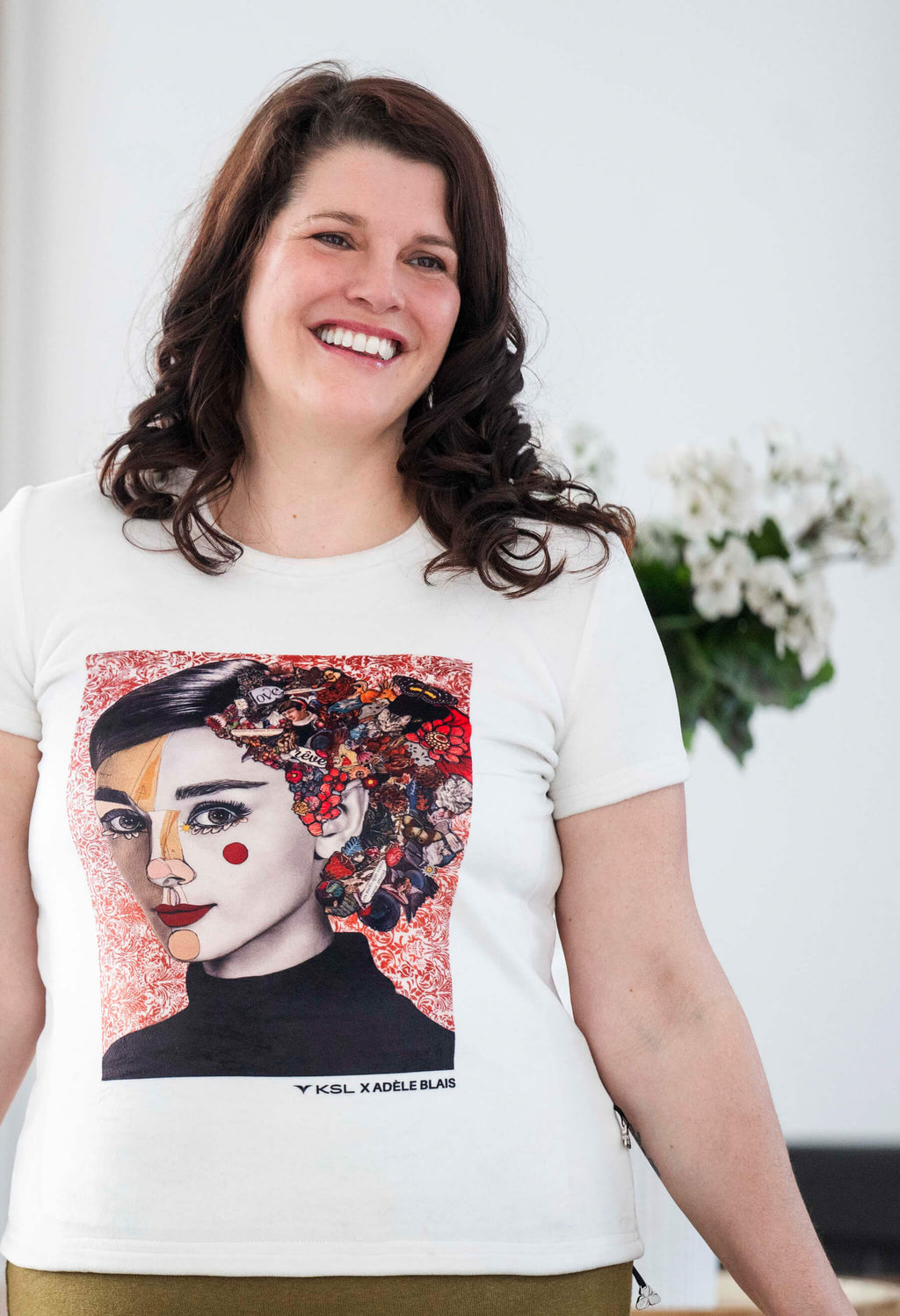 KSL X Adèle Blais : une collaboration inspirante pour le projet FORTES et ses chandails Idola mettant en lumière des femmes qui ont marqué l'histoire, dont Audrey Hepburn