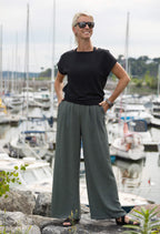 Joplin - Pantalon à jambe large et taille élastique