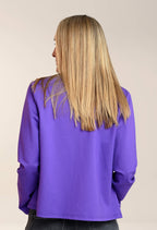Julia - Structured short jacket in Ponte de Roma with side pockets