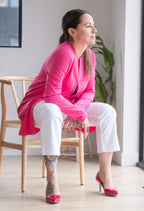 Juliette - Veston long à manches longues en Ponte de Roma léger