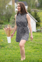 Laurie - Robe sans manches à pois