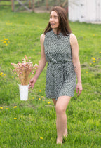 Laurie - Robe sans manches à pois