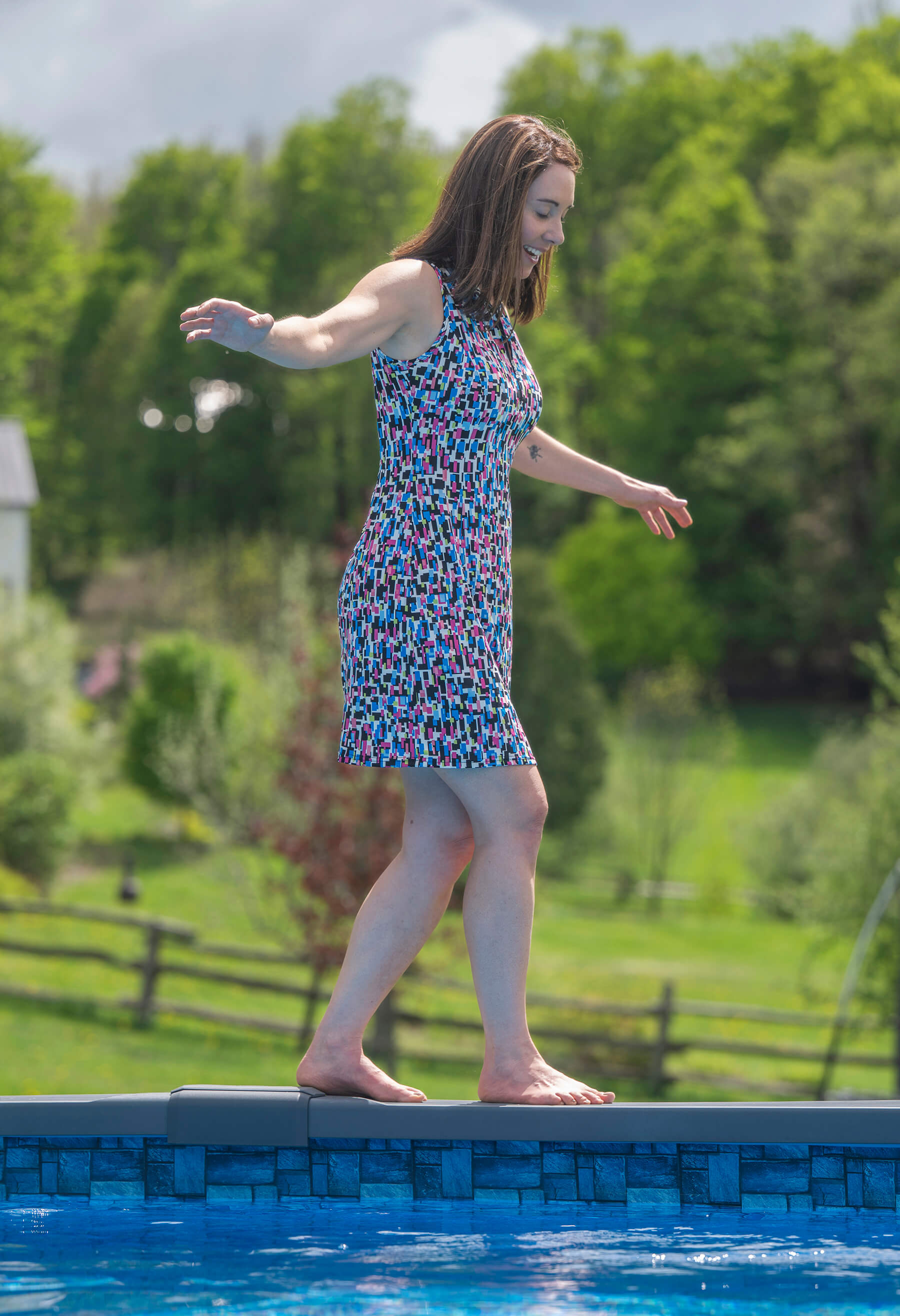 Louysa - Robe courte sans manche avec fermeture éclair