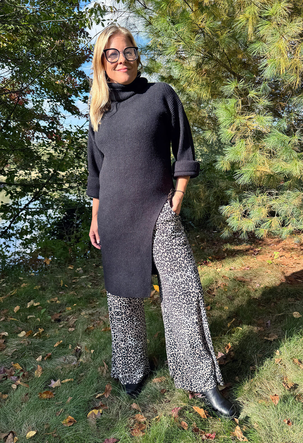 Marina : Robe avec fente asymétrique