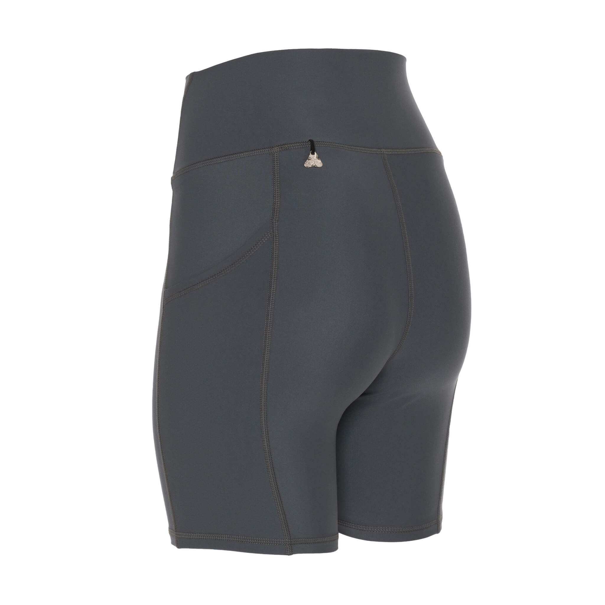 Nelly - High Waisted Long Shorts with Pockets - 6 Inch Length