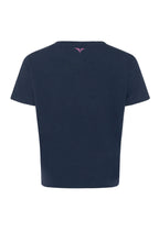 Noa - T-shirt imprimé et noué à l’avant marine