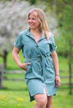 Olie - Robe chemise avec ceinture