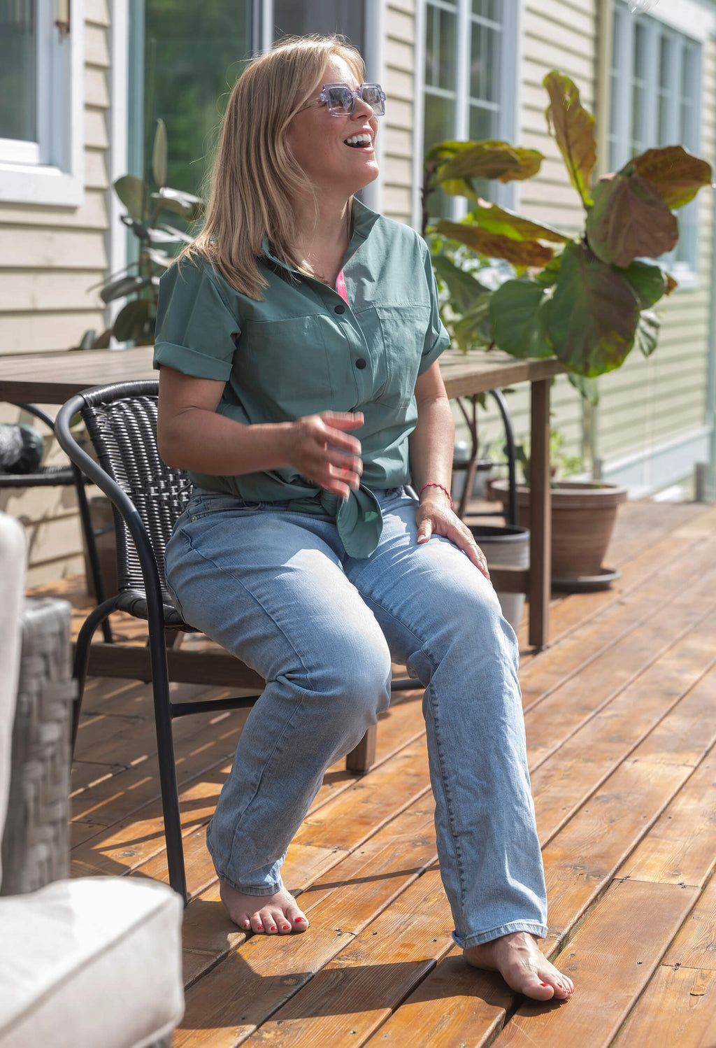 Olie - Robe chemise avec ceinture