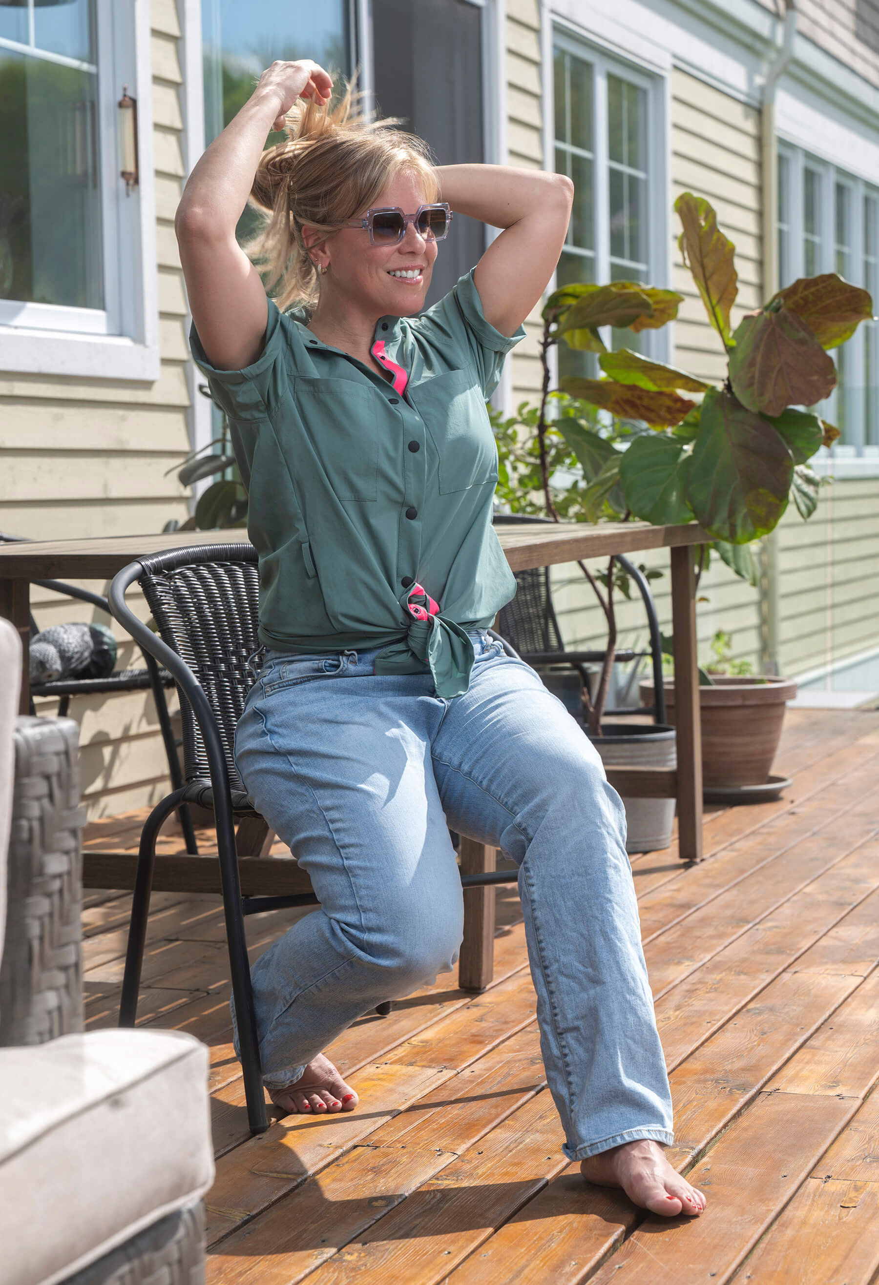 Olie - Robe chemise avec ceinture