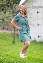 Olie - Robe chemise avec ceinture