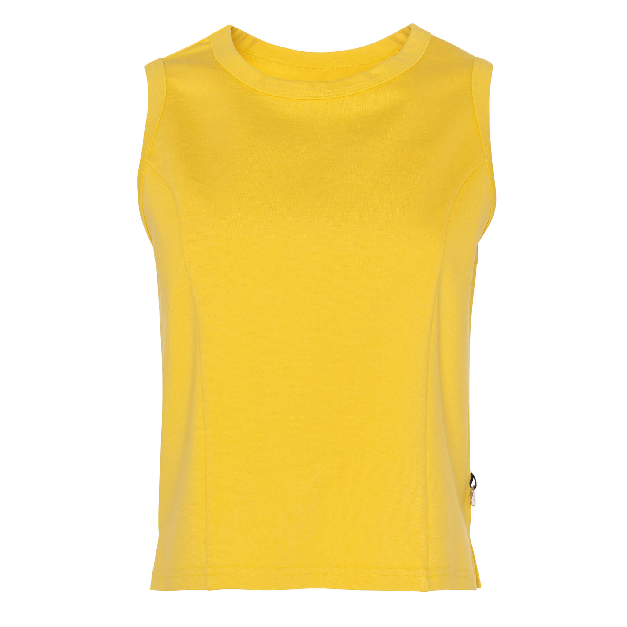 Reese - Camisole structurée à encolure ronde et fente latérale - Jaune et orange