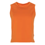 Reese - Camisole structurée à encolure ronde et fente latérale - Jaune et orange