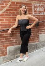 Romy - Pantalon capri en ponte de roma