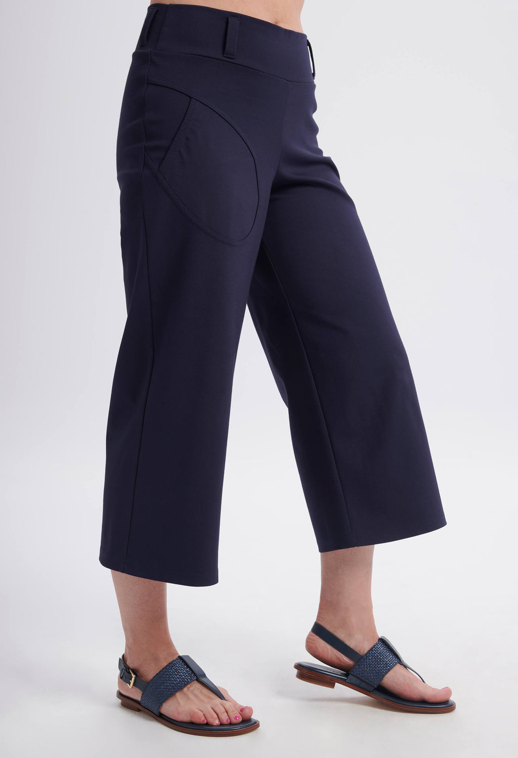 Romy - Pantalon capri en ponte de roma