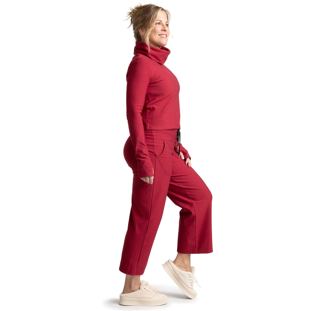 Pantalon Romane 7/8 - Chandail Valéry - Rouge - par KSL