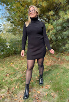 Tania : Robe a col roulé en tricot