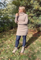 Tania : Robe a col roulé en tricot