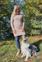 Tania : Robe a col roulé en tricot